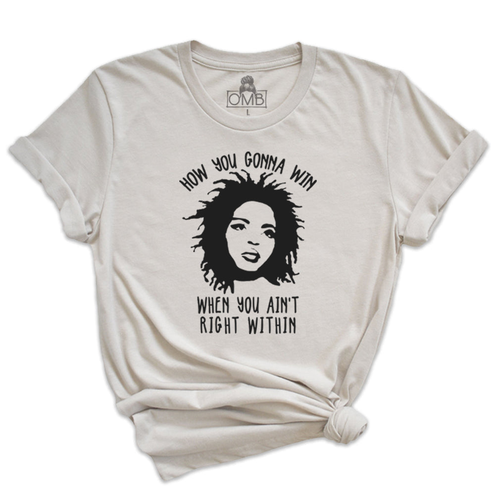 Right Within T-Shirt 80s Baby, 90s made me, raised active, doo wop One Messy Bun