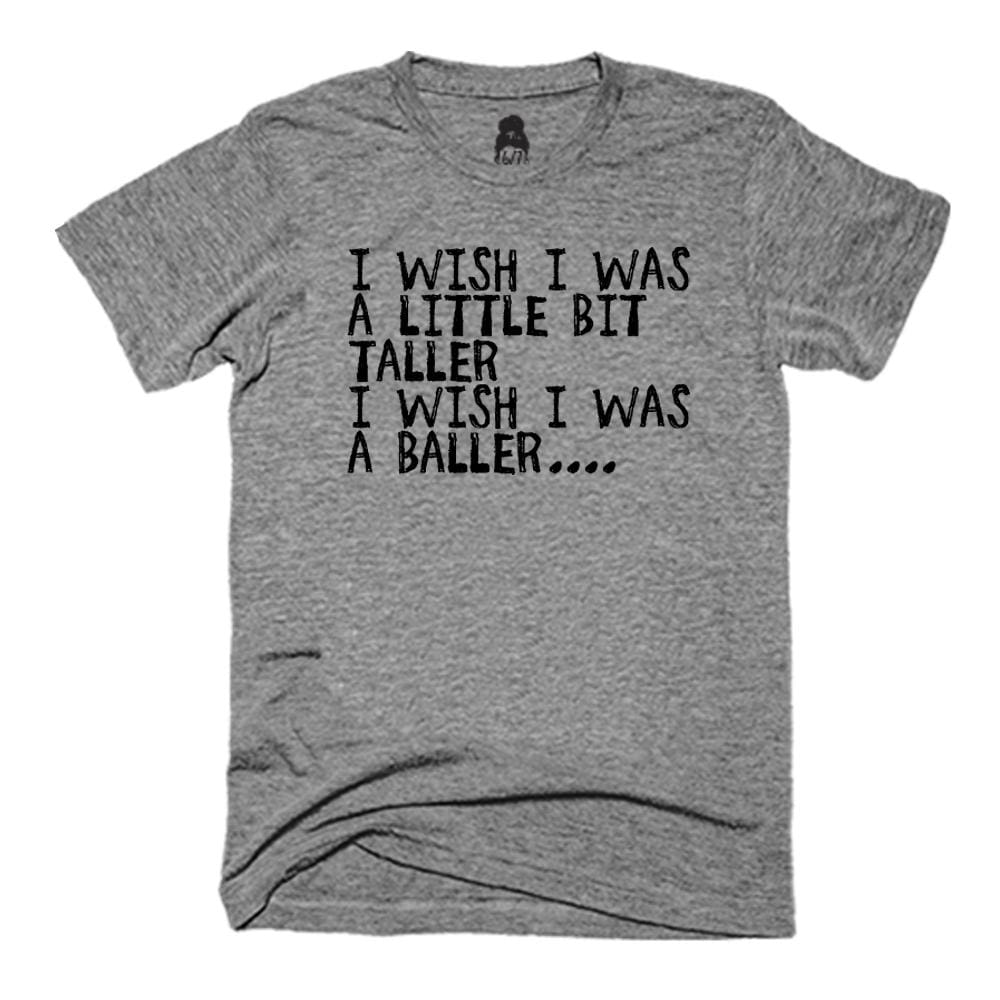 Baller (Kids) Kids T-Shirt bit taller Black Blue boy girl One Messy Bun