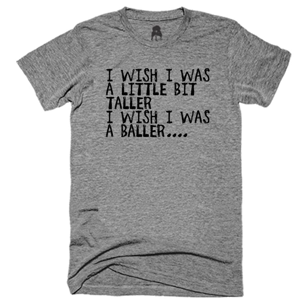 Baller T-Shirt 90 s 90s bit taller Black Gray One Messy Bun