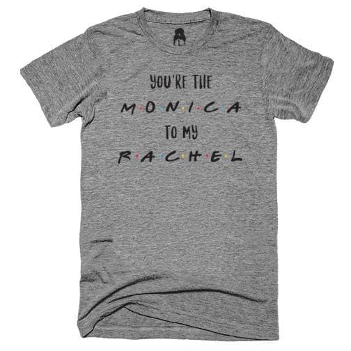 BFF T-Shirt friend friends Gray monica rachel One Messy Bun