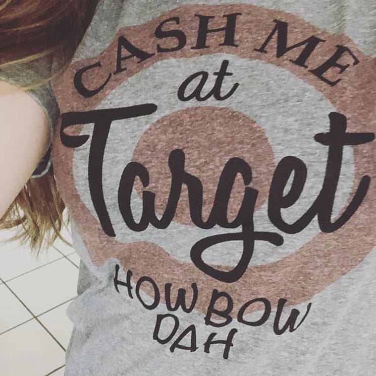 Cash Me T-Shirt cash me dr phil Gray how bow dah target One Messy Bun
