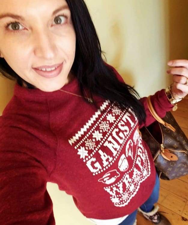 Gangster Wrapper Crewneck Hoodie biggie christmas fleece gangsta gangster One Messy Bun