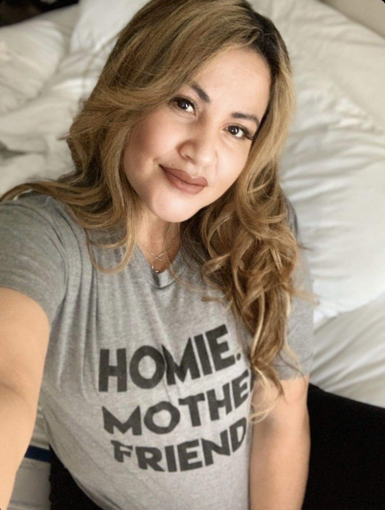 Homie Mother Friend T-Shirt friend, homie, life, lover, mom One Messy Bun