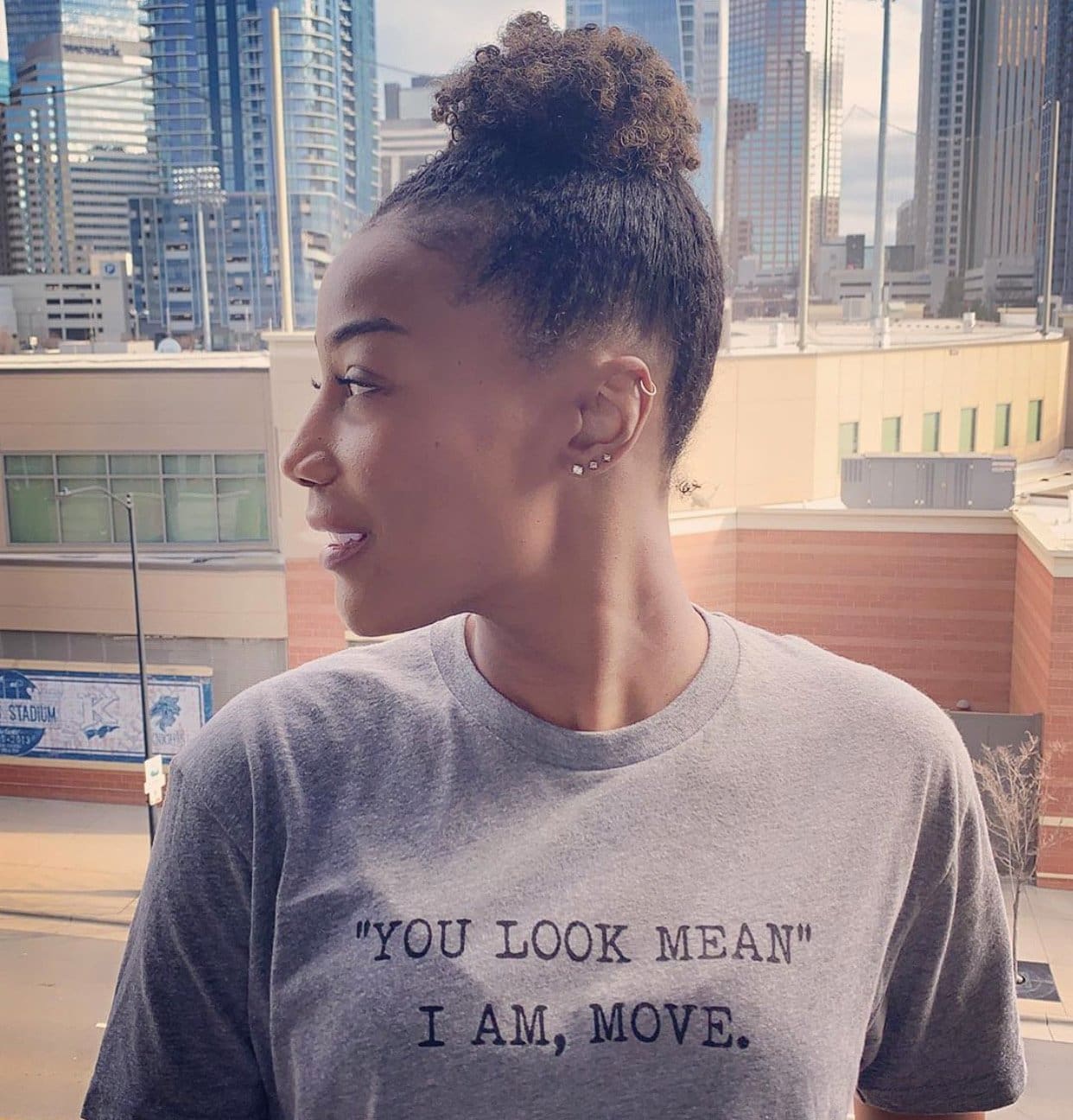 Mean Girl Shirt T-Shirt mean, mean girl, girls, move, you look One Messy Bun