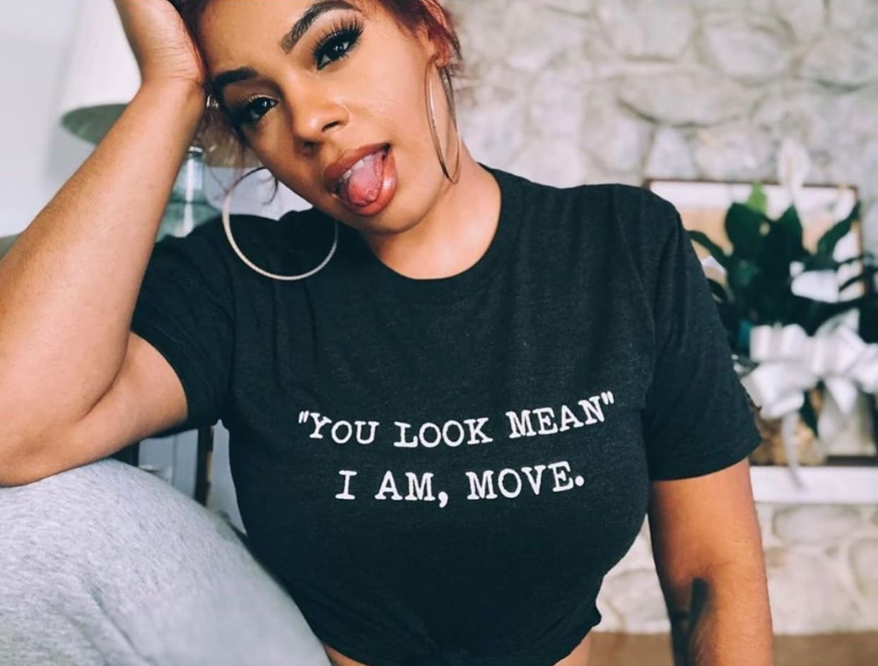 Mean Girl Shirt T-Shirt active, mean, mean girl, girls, move One Messy Bun