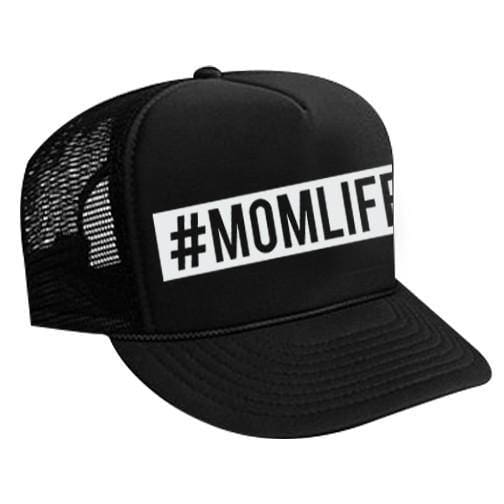 #Momlife Trucker Hat #momlife Black cap hat hats One Messy Bun