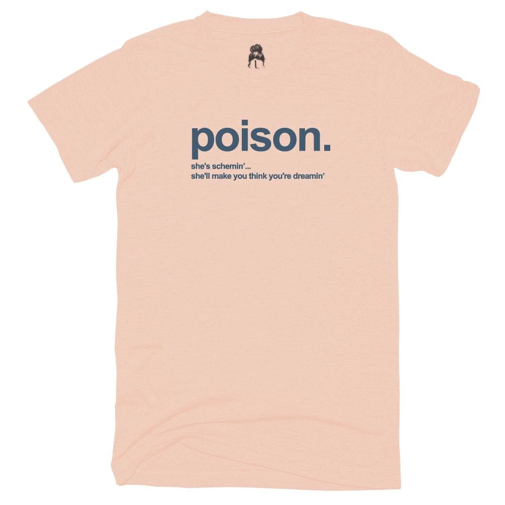 Poison T-Shirt 80s Bel Biv Devoe Black Peach One Messy Bun