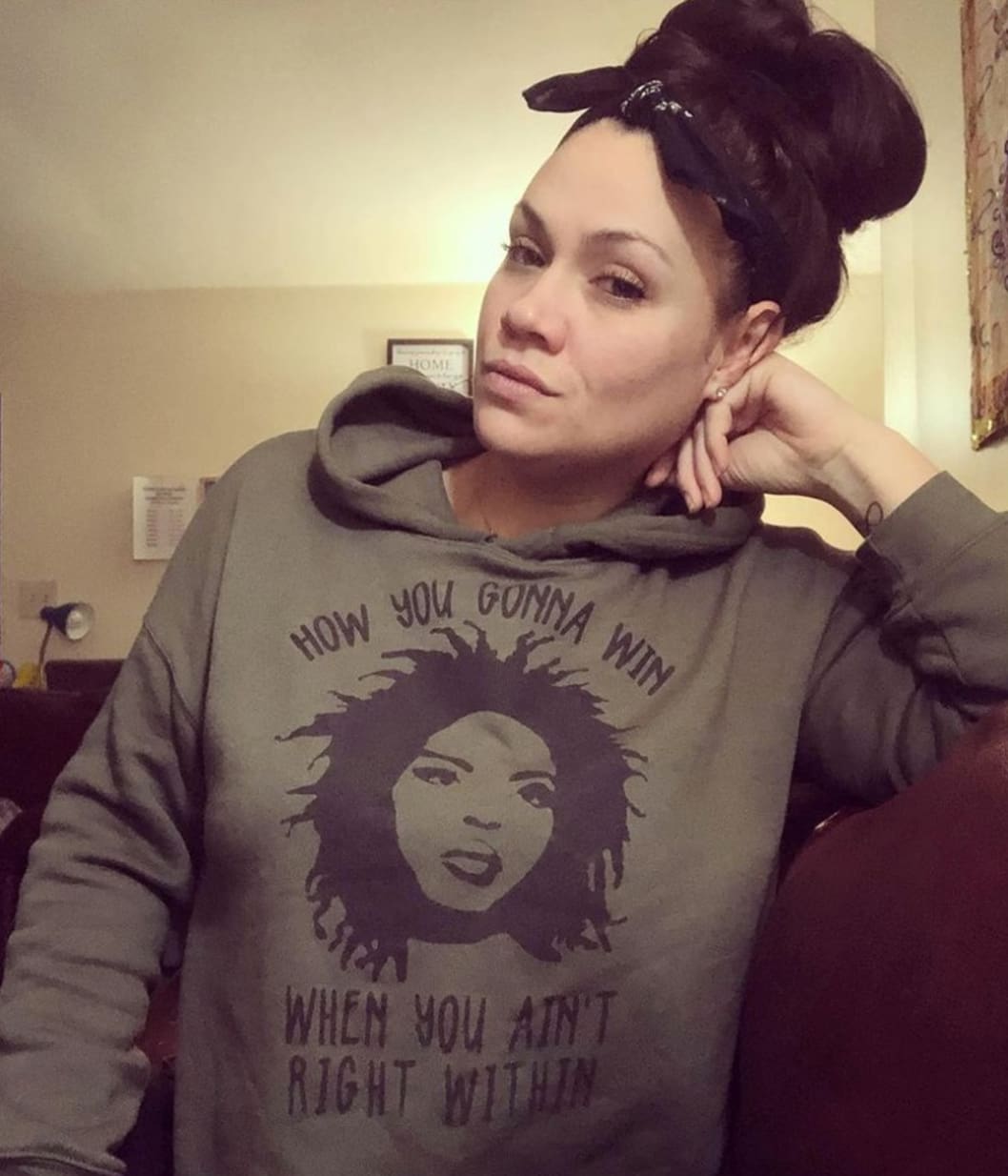 Right Within Crop Hoodie active, crop, empowerment, fleece, fugees One Messy Bun