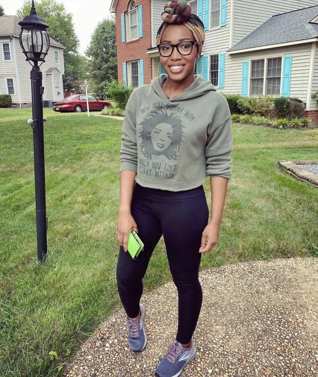 Right Within Crop Hoodie active, crop, empowerment, fleece, fugees One Messy Bun