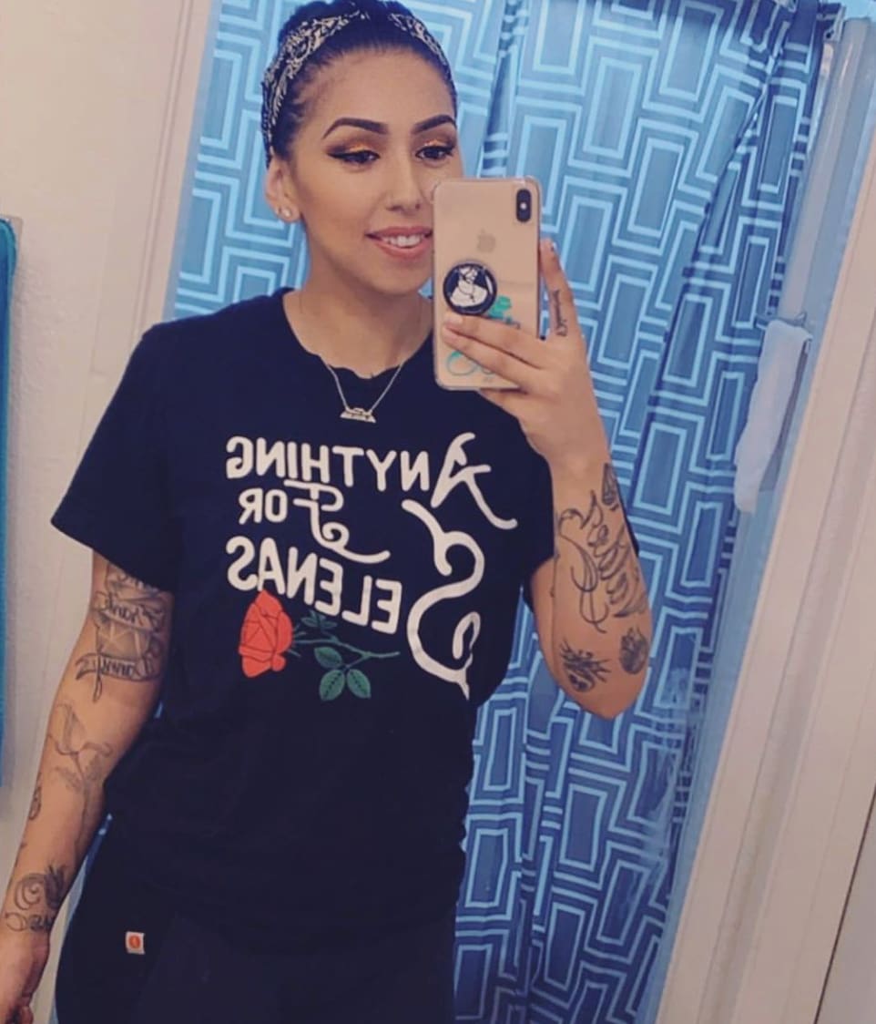 Selena T-Shirt active, anything, anything for selena, Black, Gray One Messy Bun