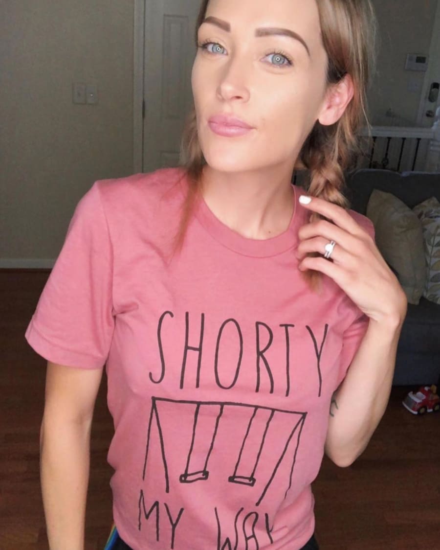 Swing My Way T-Shirt 90 s, 90s, active, envy, Gray One Messy Bun