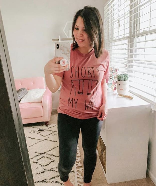 Swing My Way T-Shirt 90 s 90s envy Gray k.p. One Messy Bun