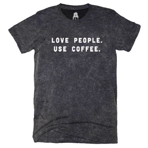 Use Coffee T-Shirt acid Black coffee love people One Messy Bun