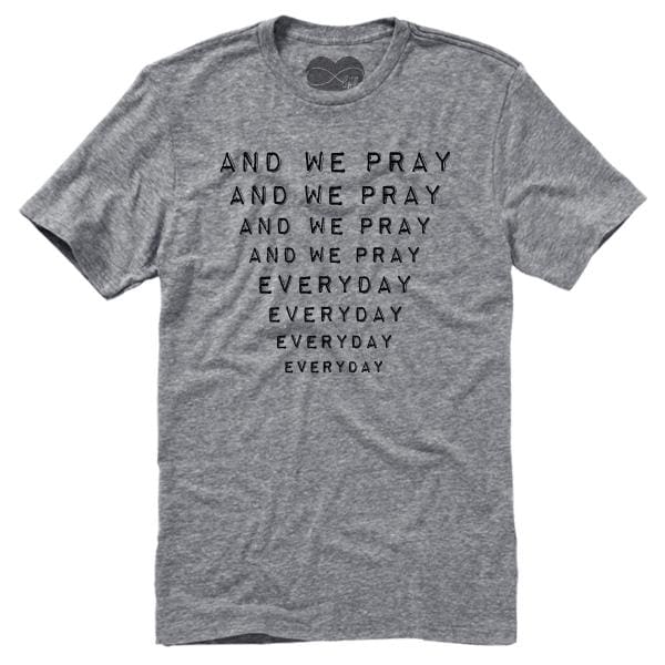 And We Pray T-Shirt 90 s 90s BFF Black bone But First Faith