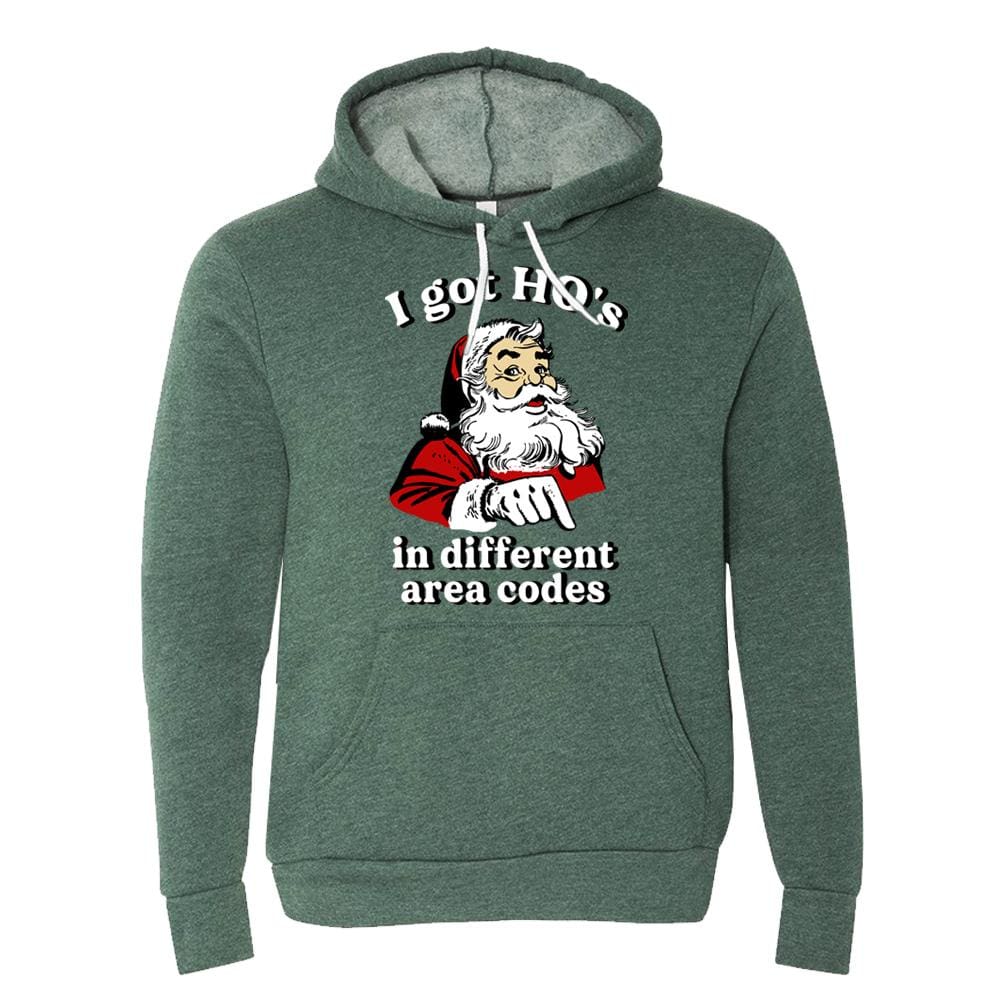 Area Codes Hoodie christmas, fleece, holiday, hoodie, hos One Messy Bun