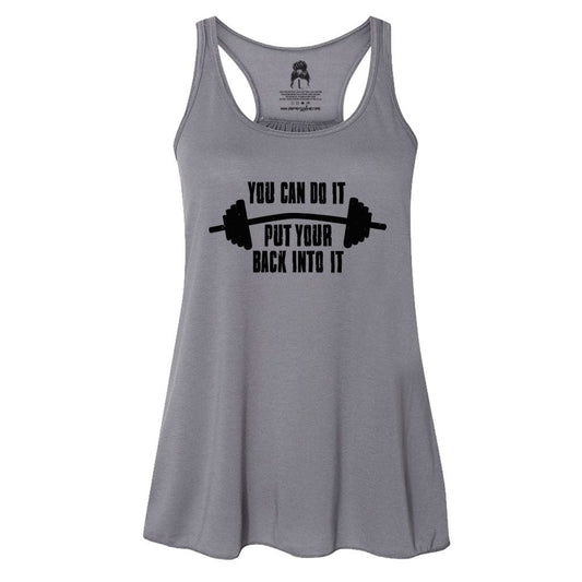 Back Into It Tank Top gym,ice cube,put your back,racer back,racerback One Messy Bun