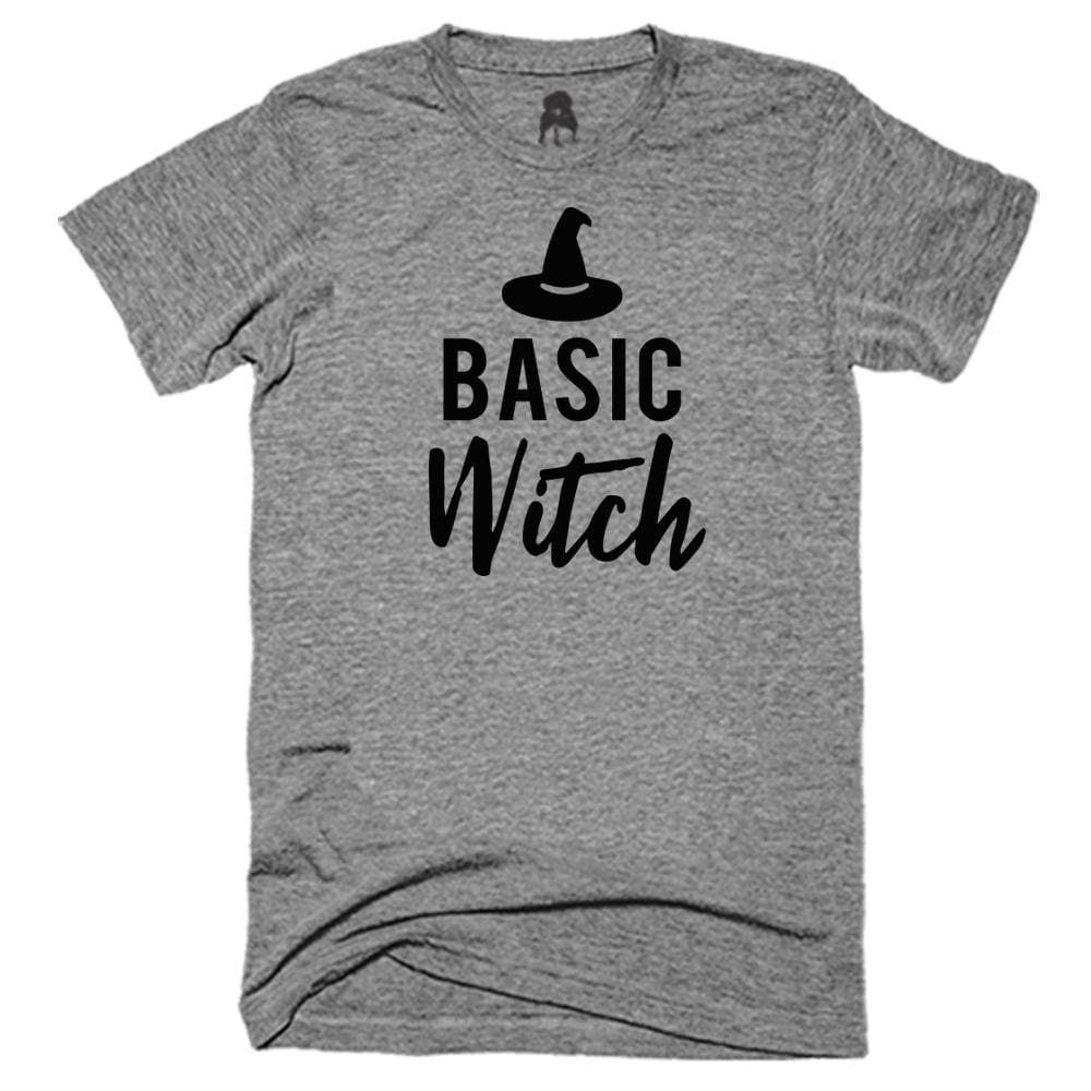 Basic Witch T-Shirt fall Gray Green halloween holiday classotomotiv