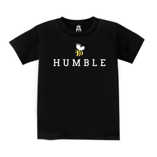 BEE Humble (Kids) Kids T-Shirt Black boy gangster rap girl Gray One Messy Bun