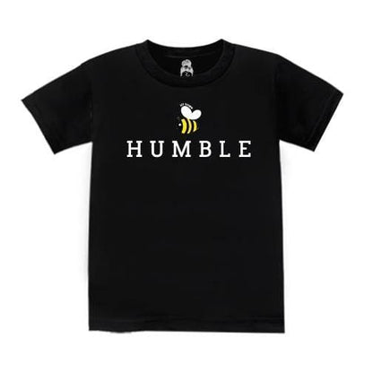 BEE Humble (Kids) Kids T-Shirt Black boy gangster rap girl Gray One Messy Bun