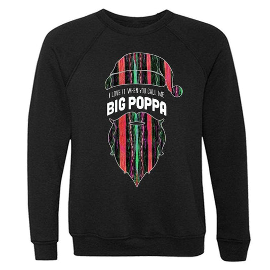 Big Poppa Crewneck Hoodie b.i.g. biggie Black christmas coogi One Messy Bun