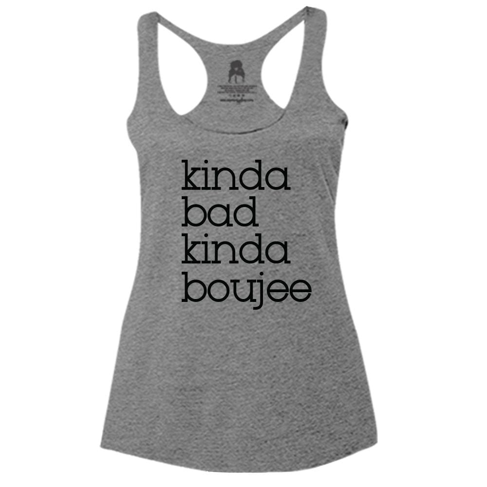 Boujee Tank Top bad and boujee Black Gray gym hip hop One Messy Bun