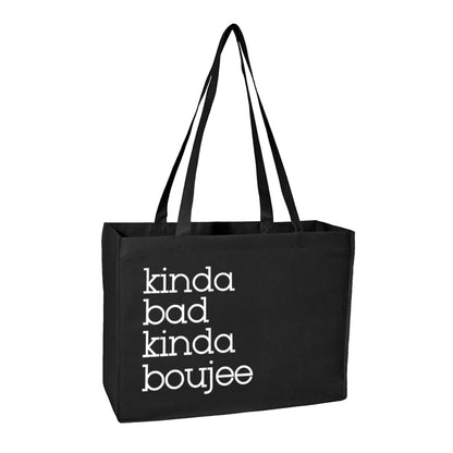 Boujee Tote Bag bag Black kinda bad boujee migos One Messy Bun