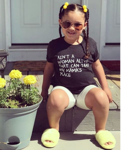 Dear Mama (Kids) Kids T-Shirt 2pac, 80s, 90 s, 90’s, Black One Messy Bun