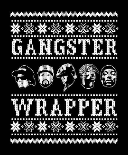 Gangster Wrapper Crewneck Hoodie biggie christmas fleece gangsta gangster One Messy Bun