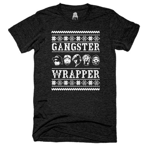 Gangster Wrapper T-Shirt biggie Black christmas gangsta gangster One Messy Bun