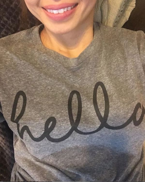 Hella T-Shirt bay Bay Area Gray One Messy Bun