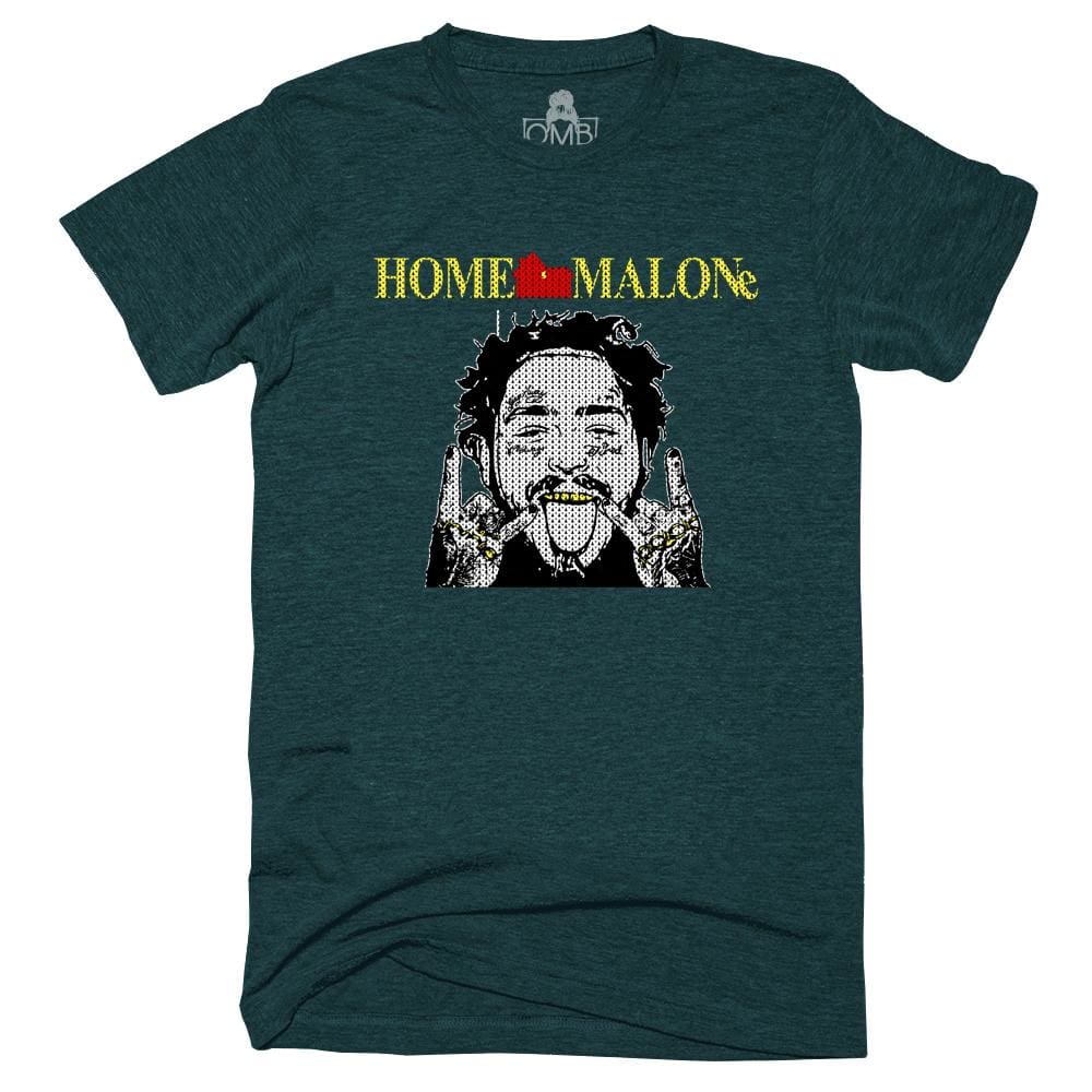Home Malone T-Shirt christmas, holiday, home alone, Post Malone, xmas One Messy Bun