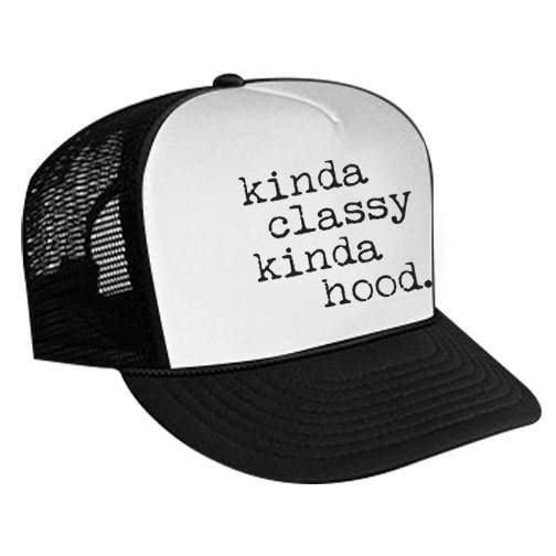 Kinda Hood Trucker Hat Black cap hat hats hood classotomotiv