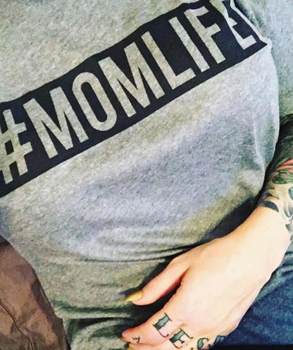 #Momlife T-Shirt active, Gray, life, mom, mom life classotomotiv