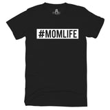 #Momlife T-Shirt Gray, life, mom, mom momlife One Messy Bun