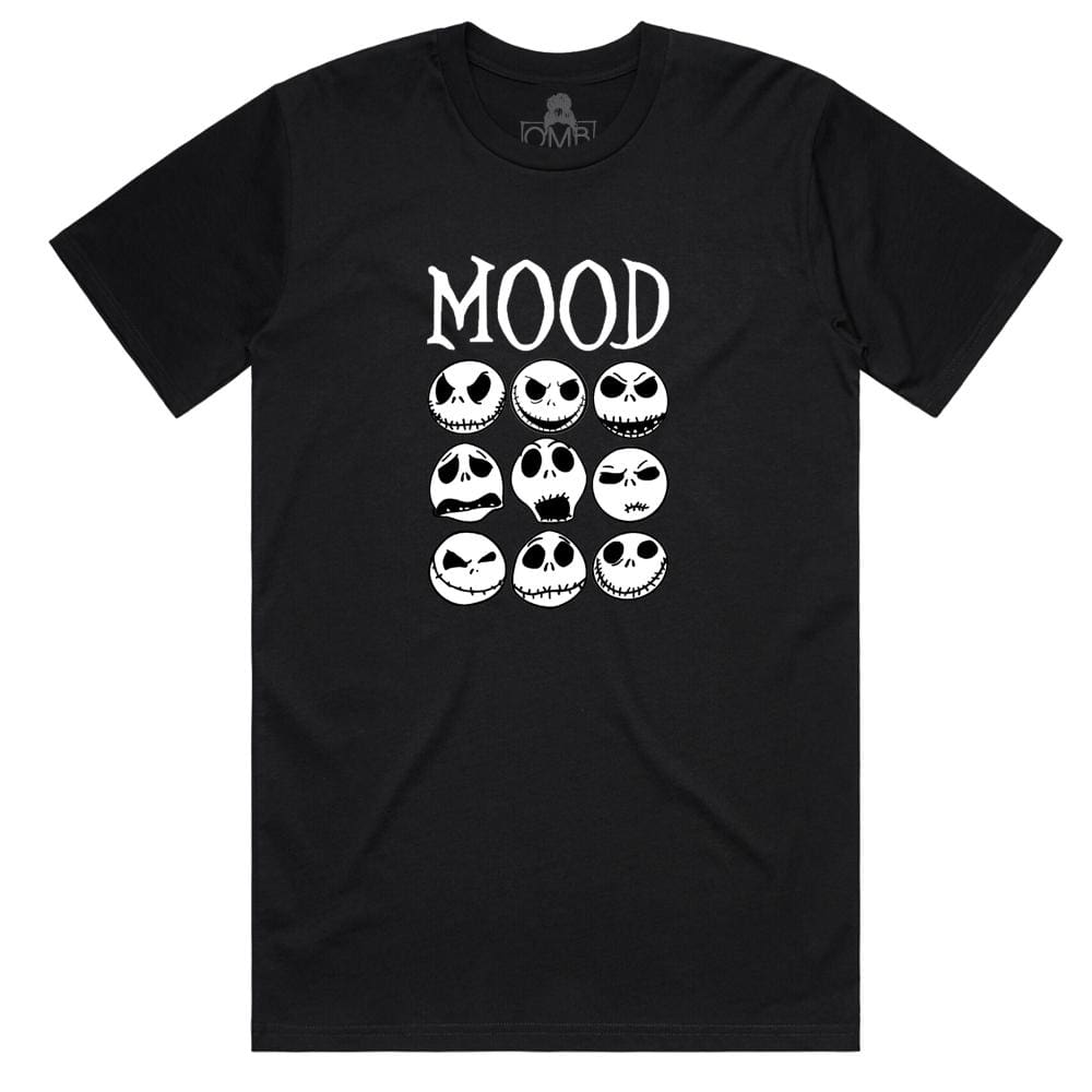 Mood T-Shirt black, christmas, holiday, jack skellington, movie One Messy Bun