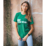 Move Witch T-Shirt Black fall get out the way Green halloween One Messy Bun