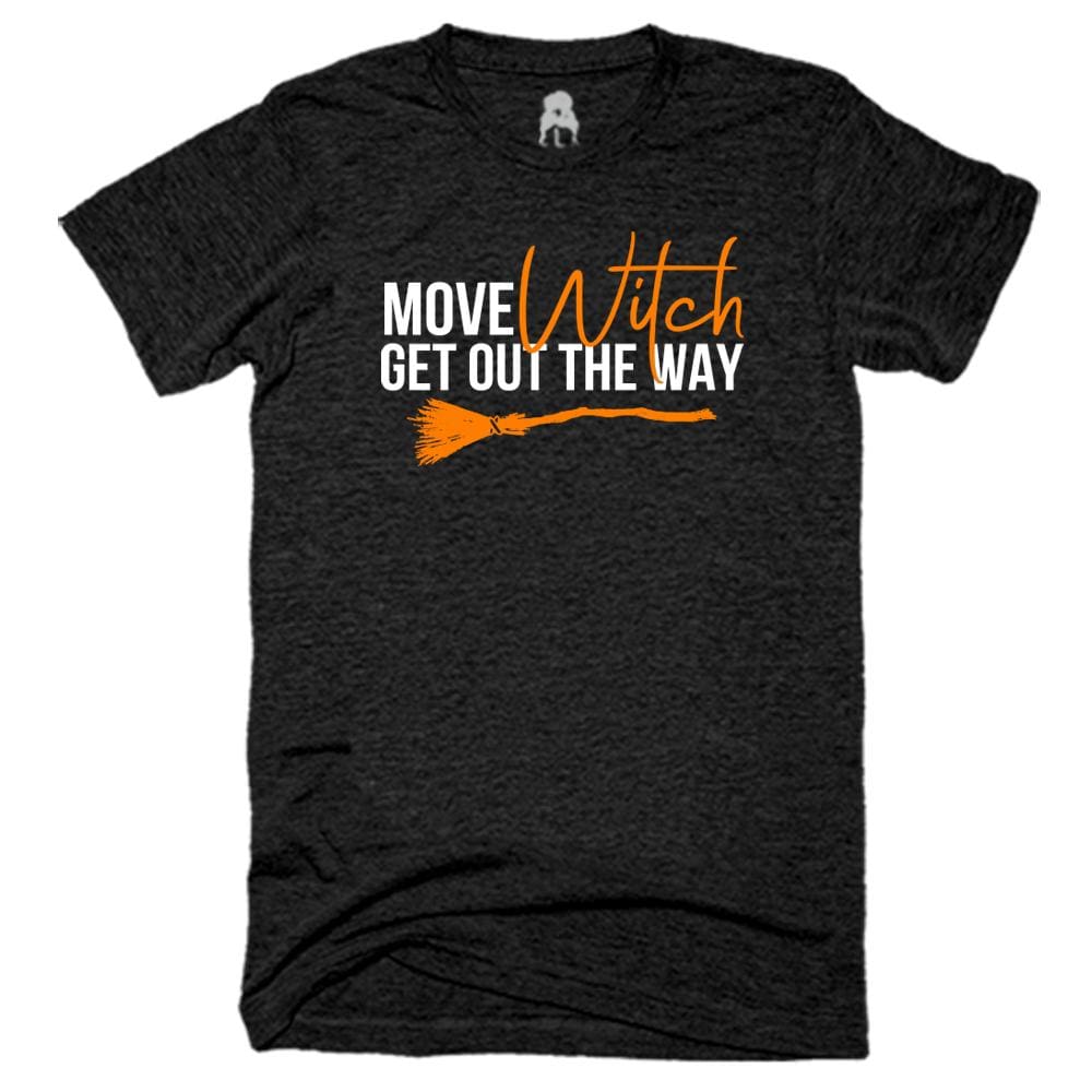 Move Witch T-Shirt Black fall get out the way Green halloween classotomotiv