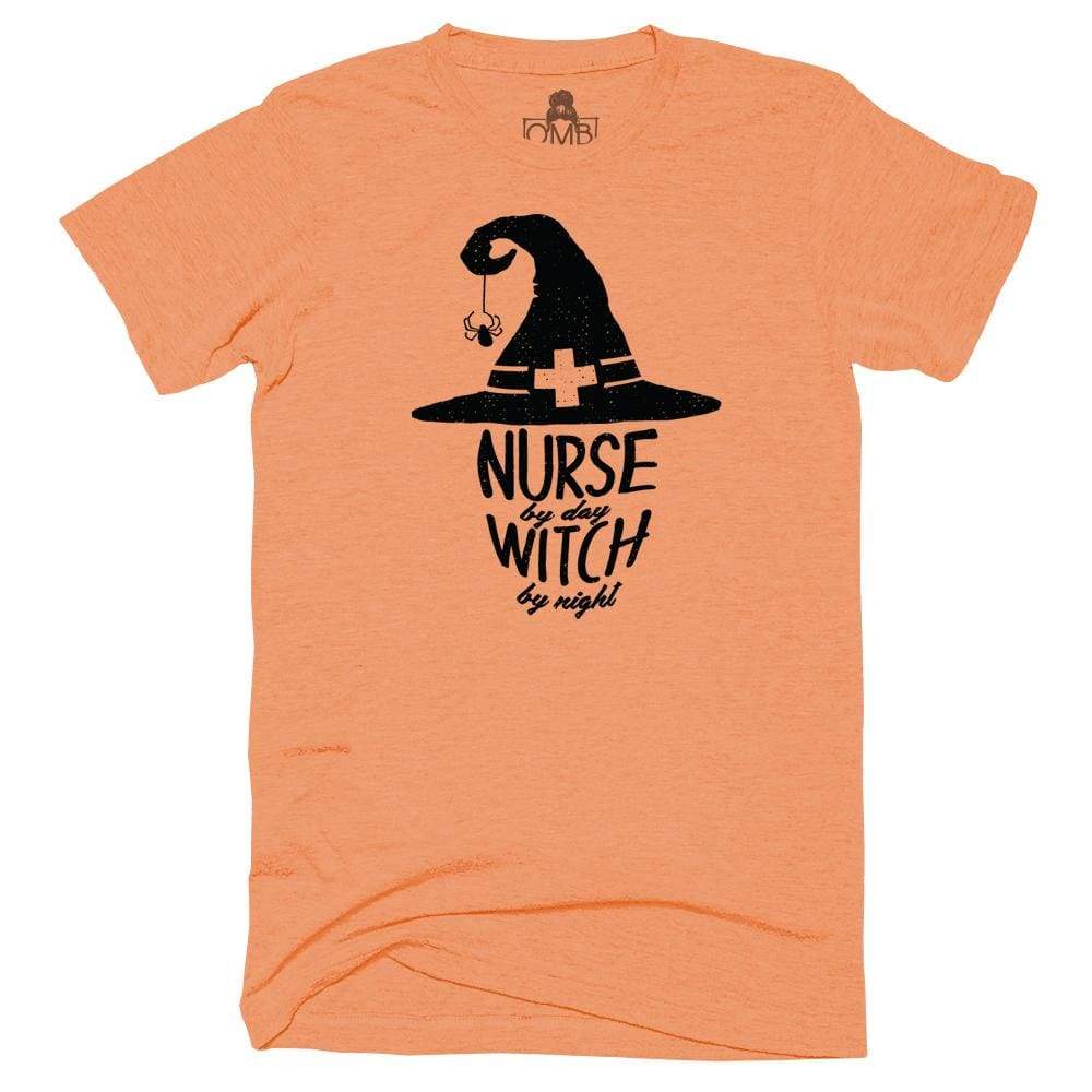 Nurse Witch T-Shirt fall, Gray, Green, halloween, holiday One Messy Bun