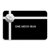 OMB Gift Card card, certificate, gift, gift certificate One Messy Bun