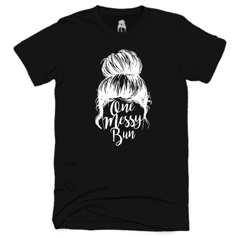 OMB T-Shirt Black bun hair logo messy classotomotiv