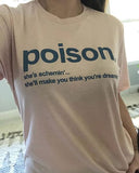 Poison T-Shirt 80s Bel Biv Devoe Black Peach One Messy Bun