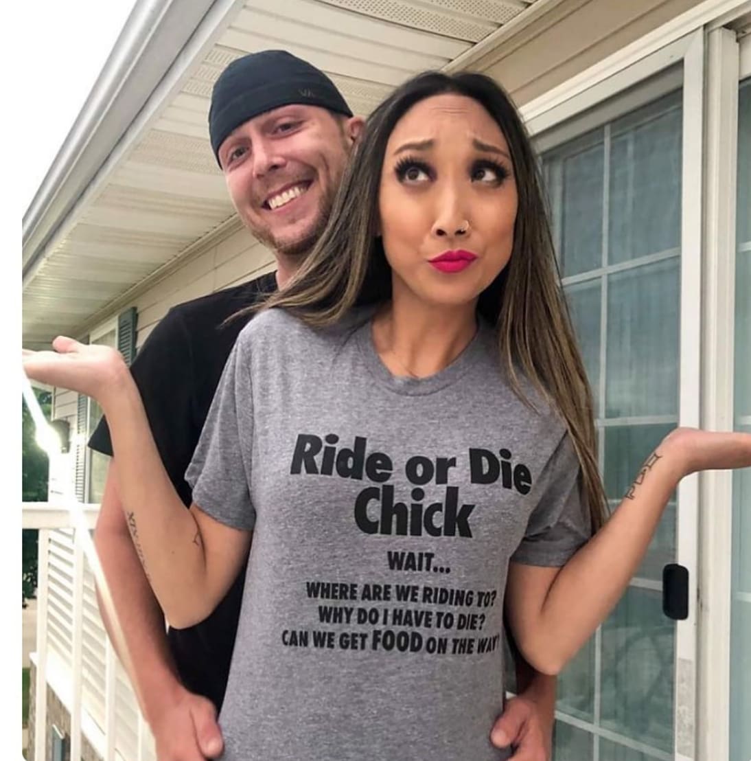 Ride or Die T-Shirt active, die, food, ride, ride die One Messy Bun