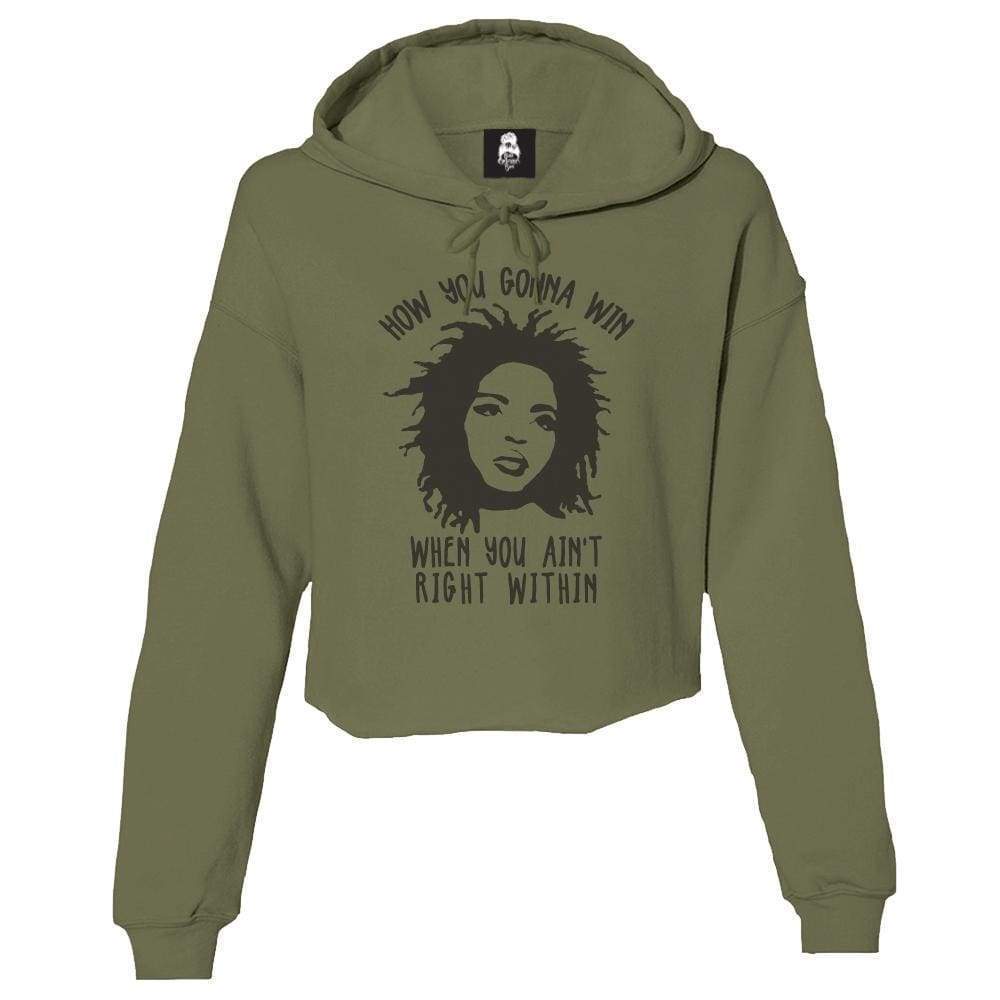 Right Within Crop Hoodie crop fleece fugees Lauryn Hill long sleeve One Messy Bun