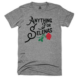 Selena T-Shirt anything for selena Black Gray j lo One Messy Bun