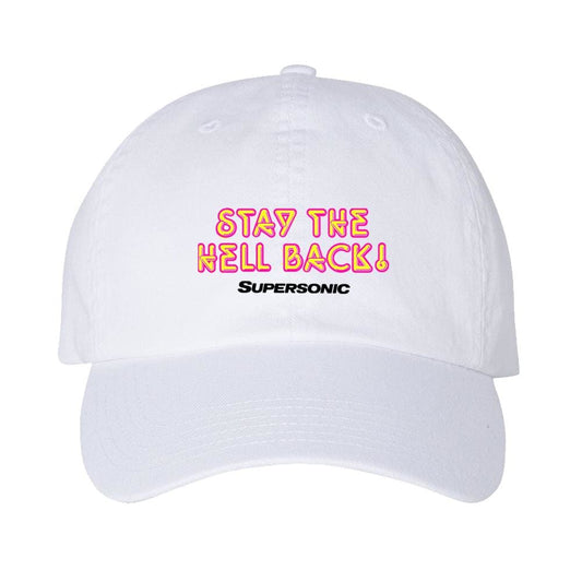 Stay Back Dad Hat 80 s, 80s, 90 90s, collab One Messy Bun