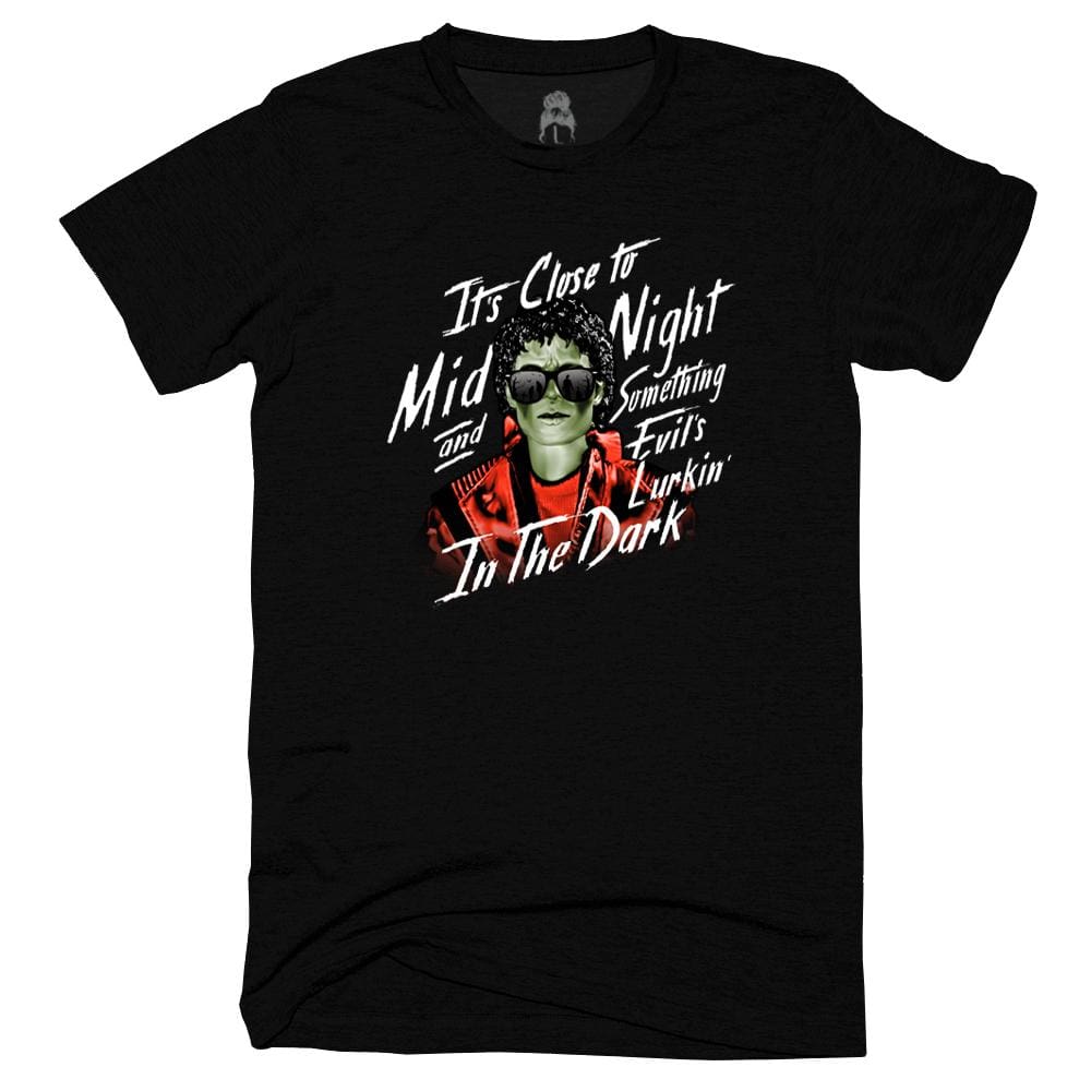 Thriller T-Shirt 80s Black Halloween lurkin Michael Jackson One Messy Bun