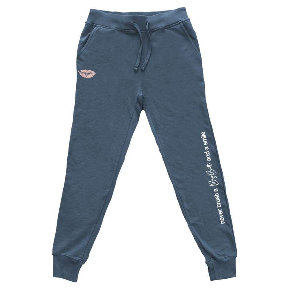 Trust Issues Jogger Big Butt and a Smile Blue fleece Joggers classotomotiv