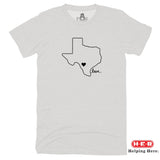 TX Love - Uvalde T-Shirt donation, H-E-B, heb, massacre, spirit of giving One Messy Bun